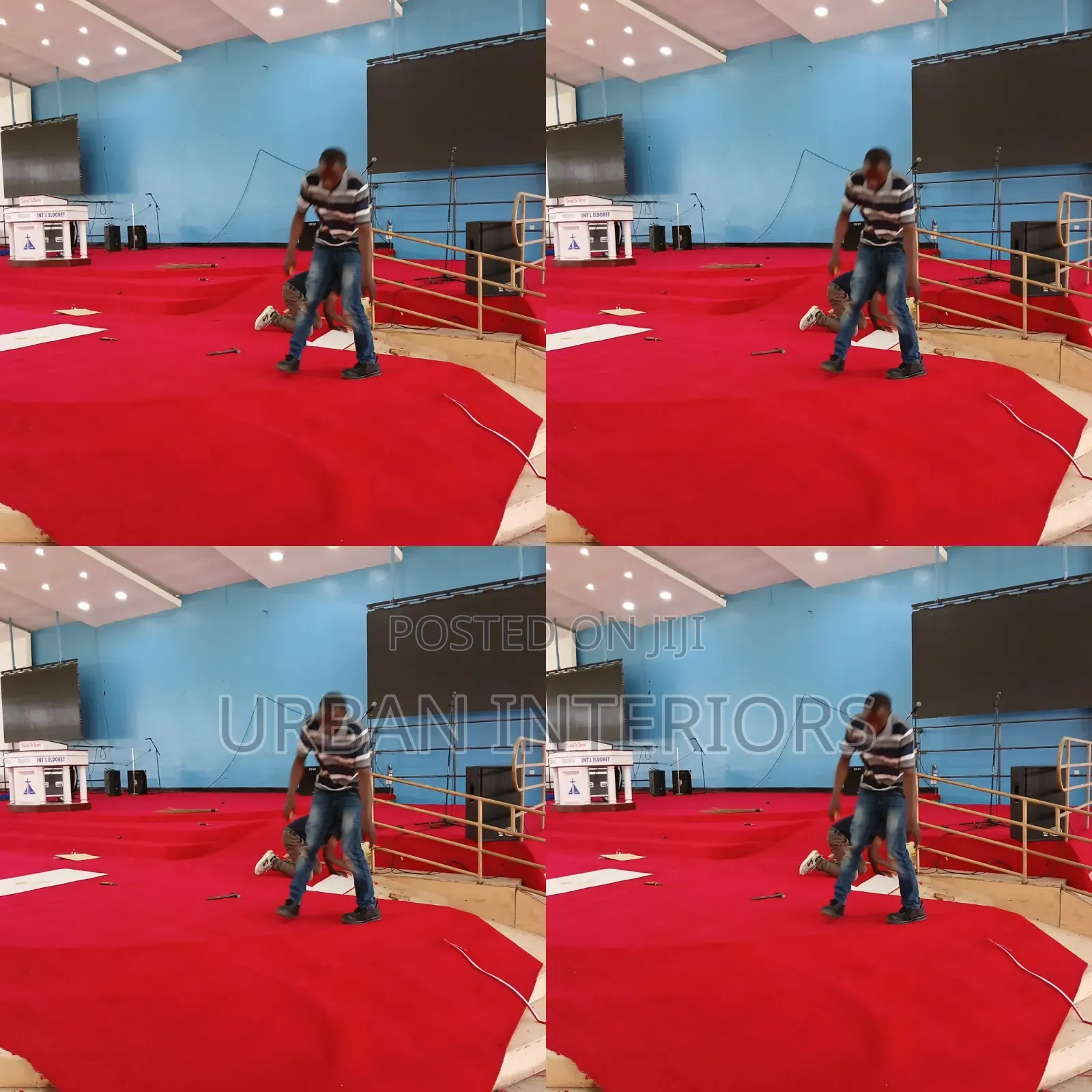 Red Altar Carpets. Altar Renovations