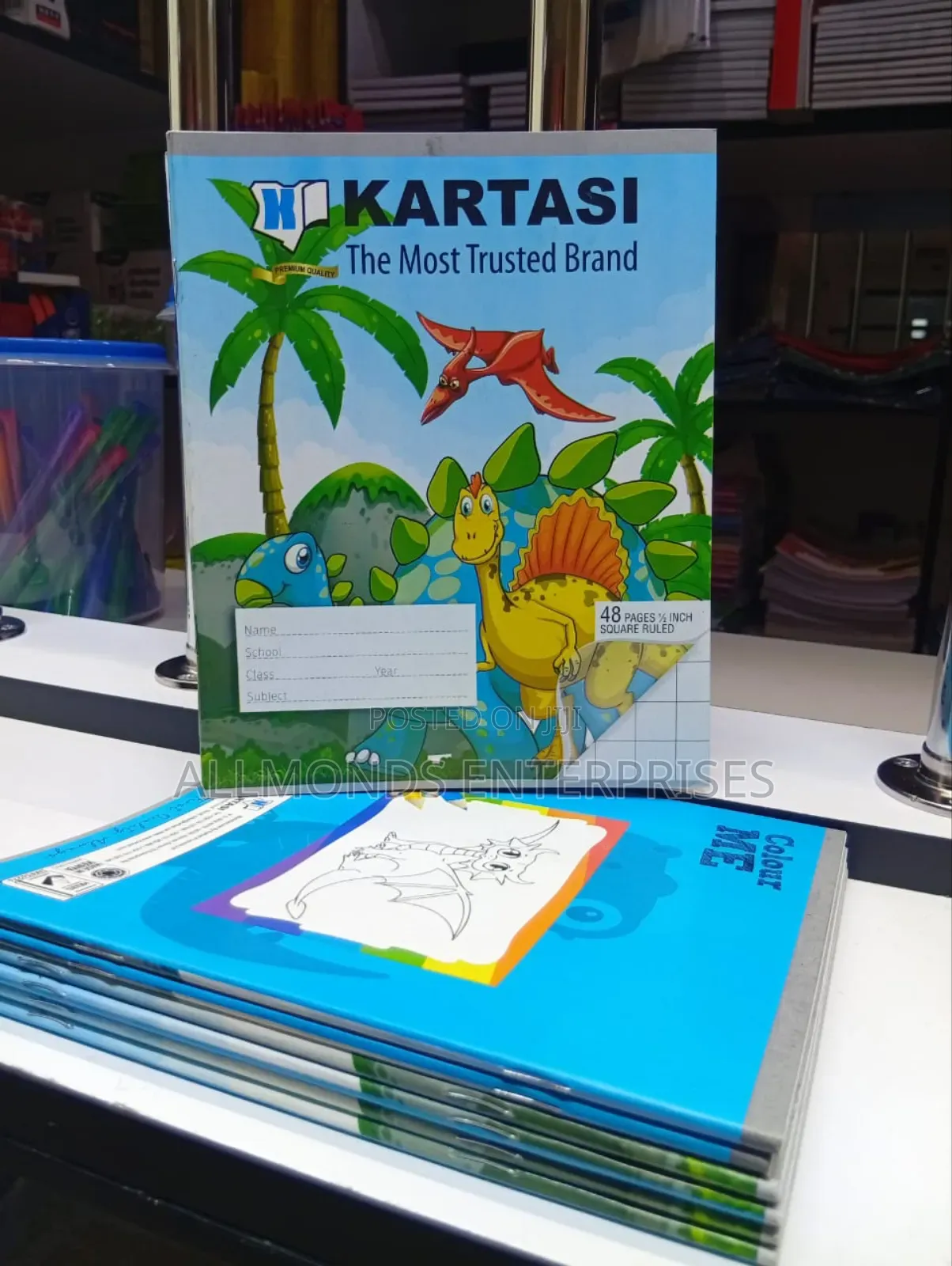 A5 1/2 Inch Square Ruled 48pages-Kartasi