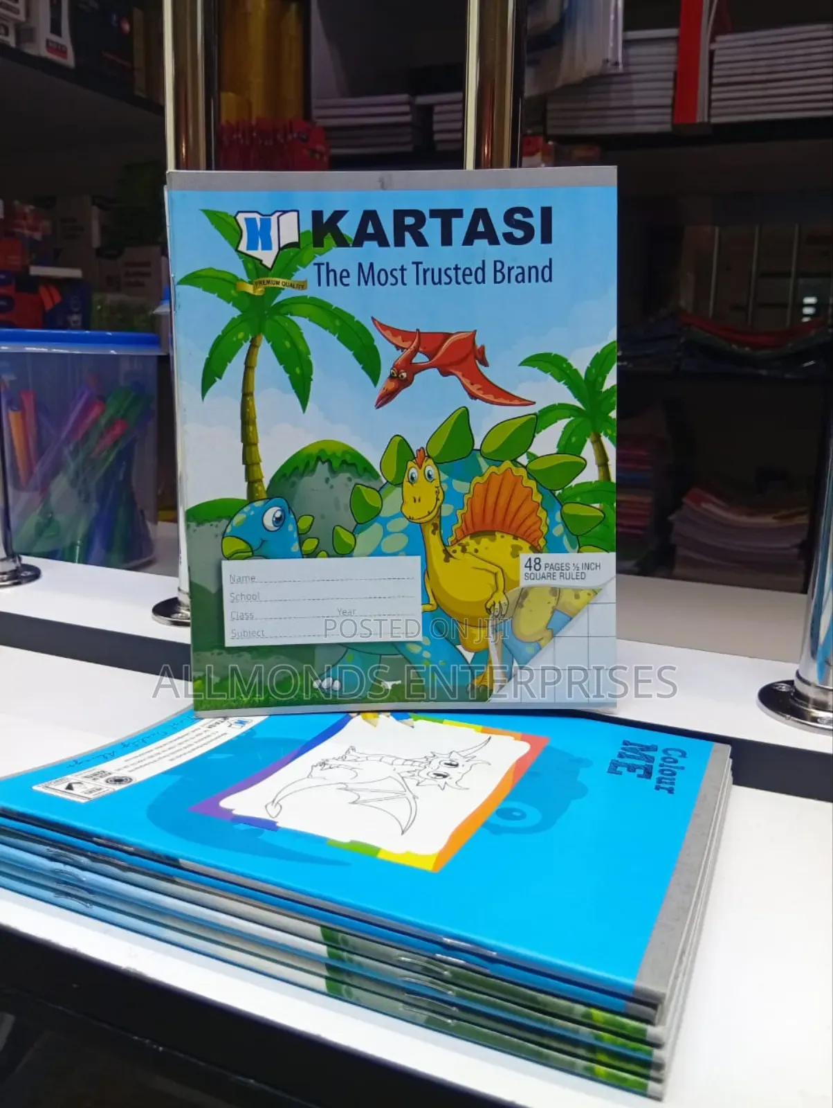 A5 1/2 Inch Square Ruled 48pages-Kartasi