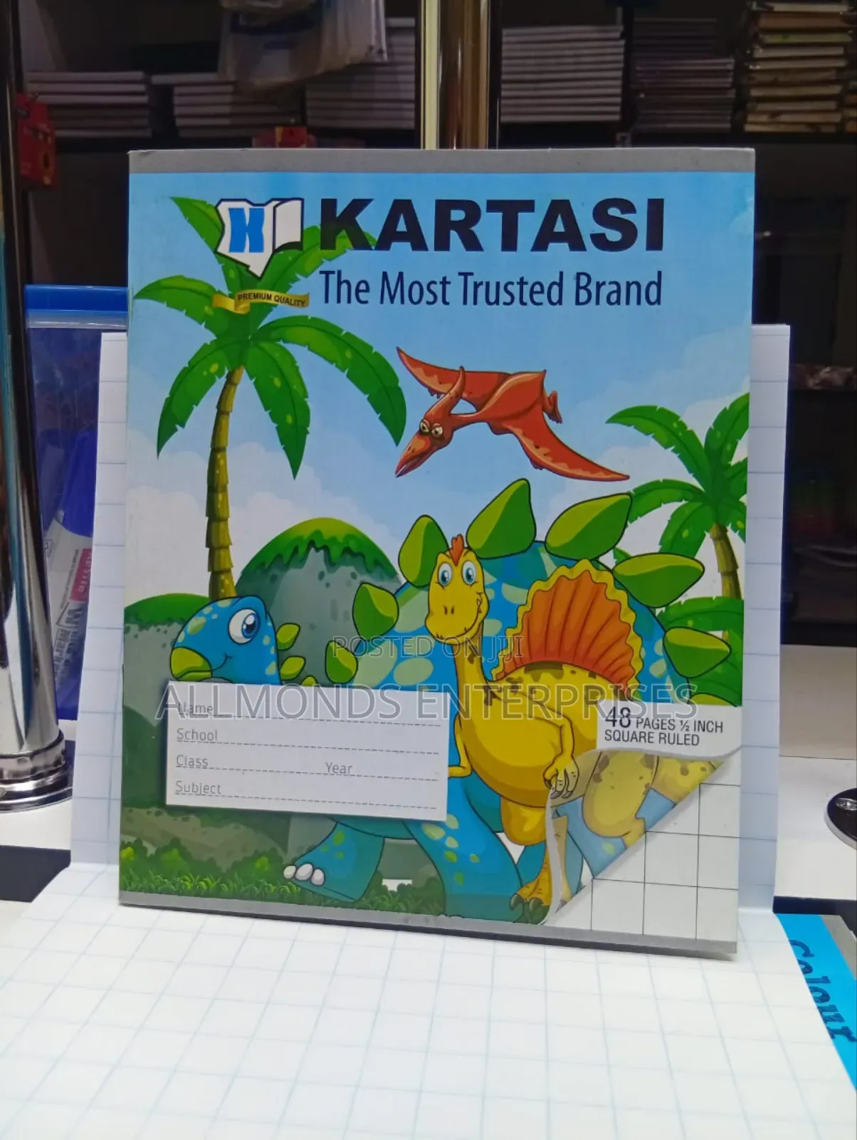 A5 1/2 Inch Square Ruled 48pages-Kartasi