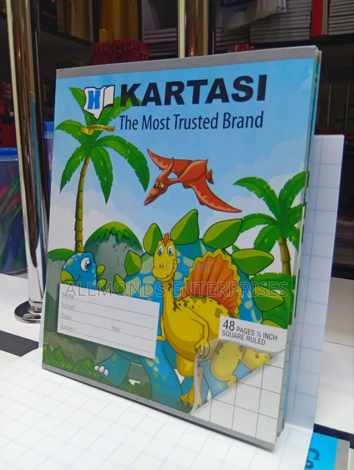 A5 1/2 Inch Square Ruled 48pages-Kartasi