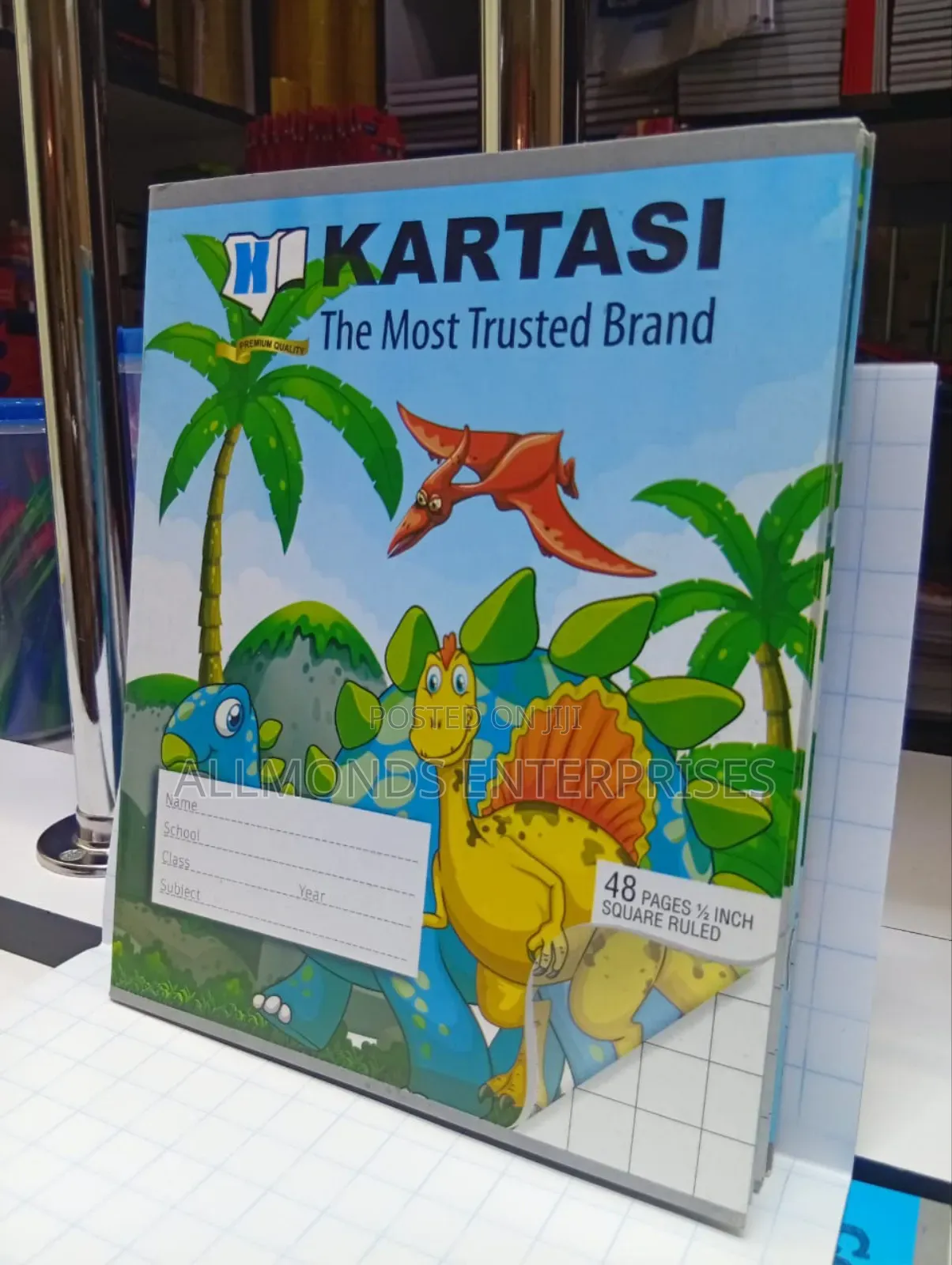 A5 1/2 Inch Square Ruled 48pages-Kartasi