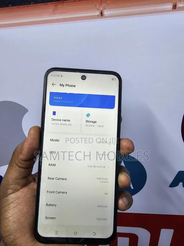 Tecno Spark 30C 128 GB Black - thumbnail 4