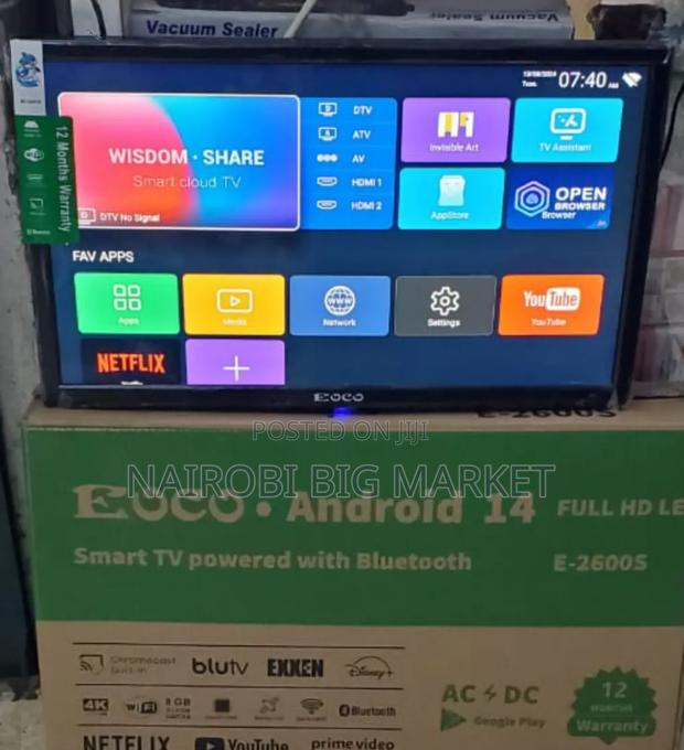 26 Inches Ac/Dc Ecco Smart Android Digital Tv With Bluetooth - thumbnail 2