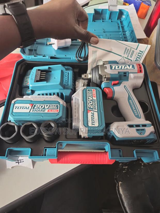 850nm Cordless Impact Wrench 20v Total 4.0ah Batteries 2pcs - main view