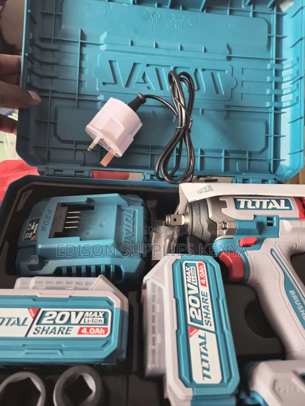 850nm Cordless Impact Wrench 20v Total 4.0ah Batteries 2pcs