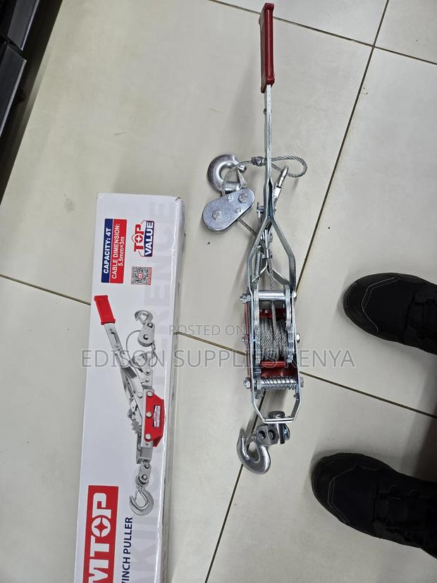 Hand Cable Puller Emtop 4 Ton Hand Winch Double Ratcheting - thumbnail 5