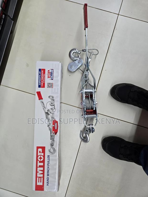 Hand Cable Puller Emtop 4 Ton Hand Winch Double Ratcheting - thumbnail 6