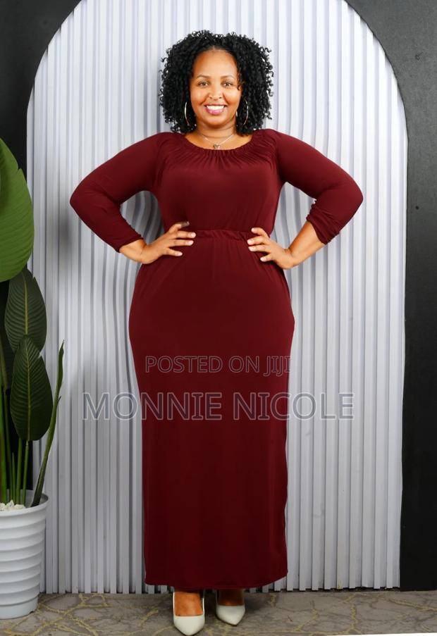 Modest Long Dress Darkpurple - thumbnail 2