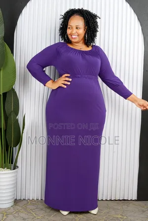 Purple Fine Minimalist Long Dress
