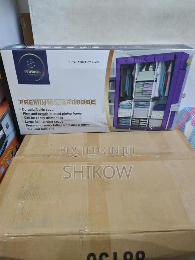  Wardrobe Premium Portable 3 Column Plastic Wardrobe 
