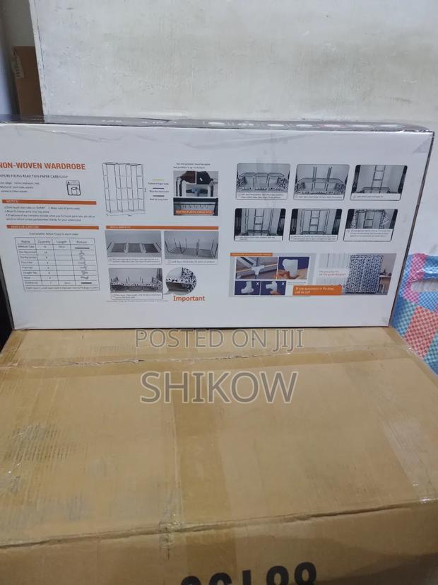 Wardrobe Premium Portable 3 Column Plastic Wardrobe  - thumbnail 2