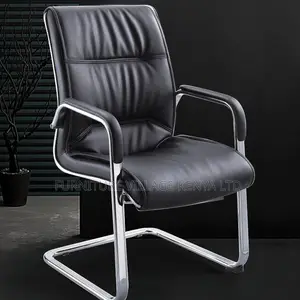 Office Chairs; Executive Imported Leather Visitor Seat