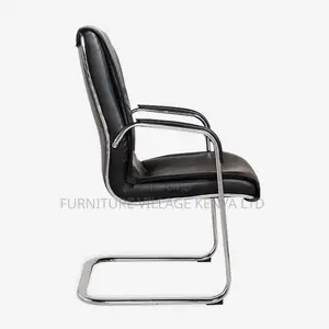 Office Chairs; Executive Imported Leather Visitor Seat