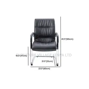 Office Chairs; Executive Imported Leather Visitor Seat