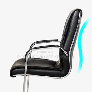 Office Chairs; Executive Imported Leather Visitor Seat
