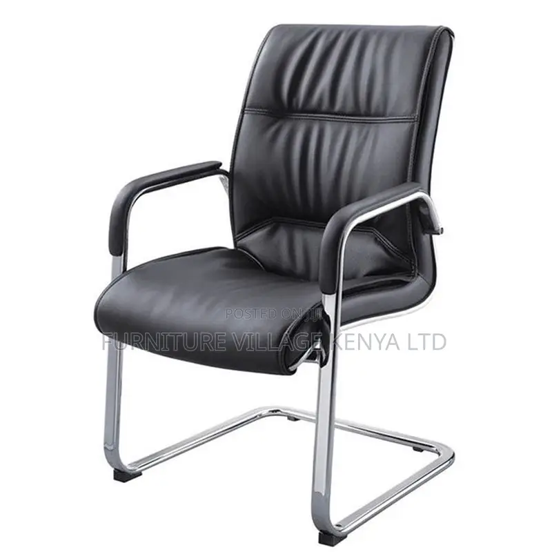 Office Chairs; Executive Imported Leather Visitor Seat