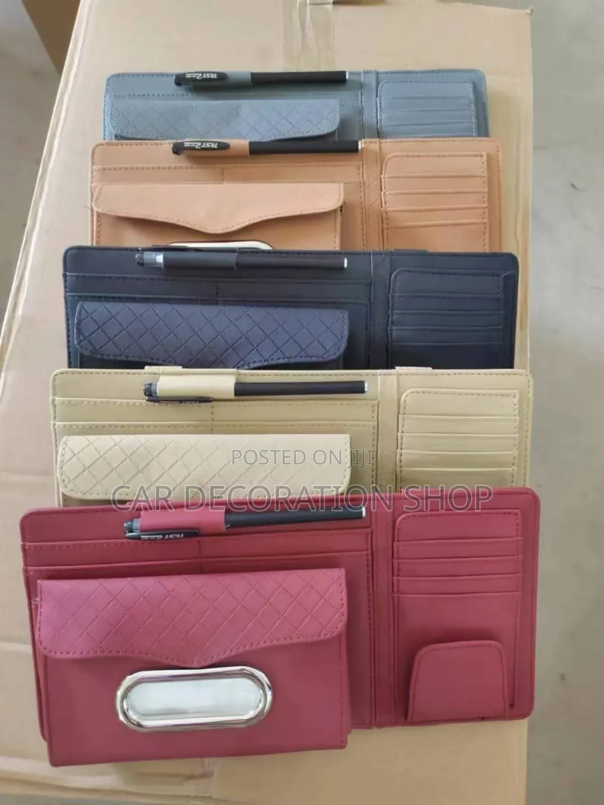 Universal Clip on Sunvisor Cards Organizer