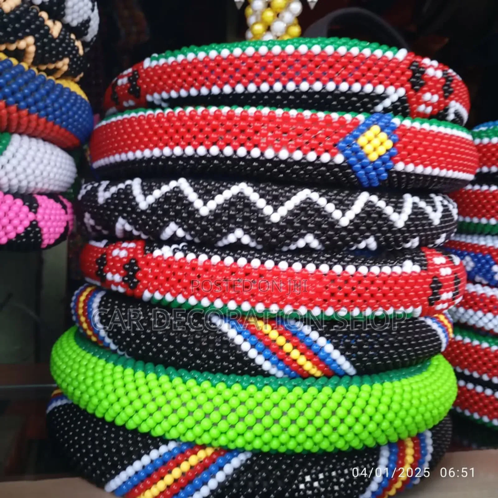 Kenyan Locally Color Steering Color With Colored Beads