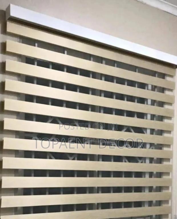 Beige Horizontal Office Privacy and Decor Blinds - main view
