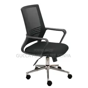 Office Chairs:Office Mesh Chair With Fixed Plastic Arms