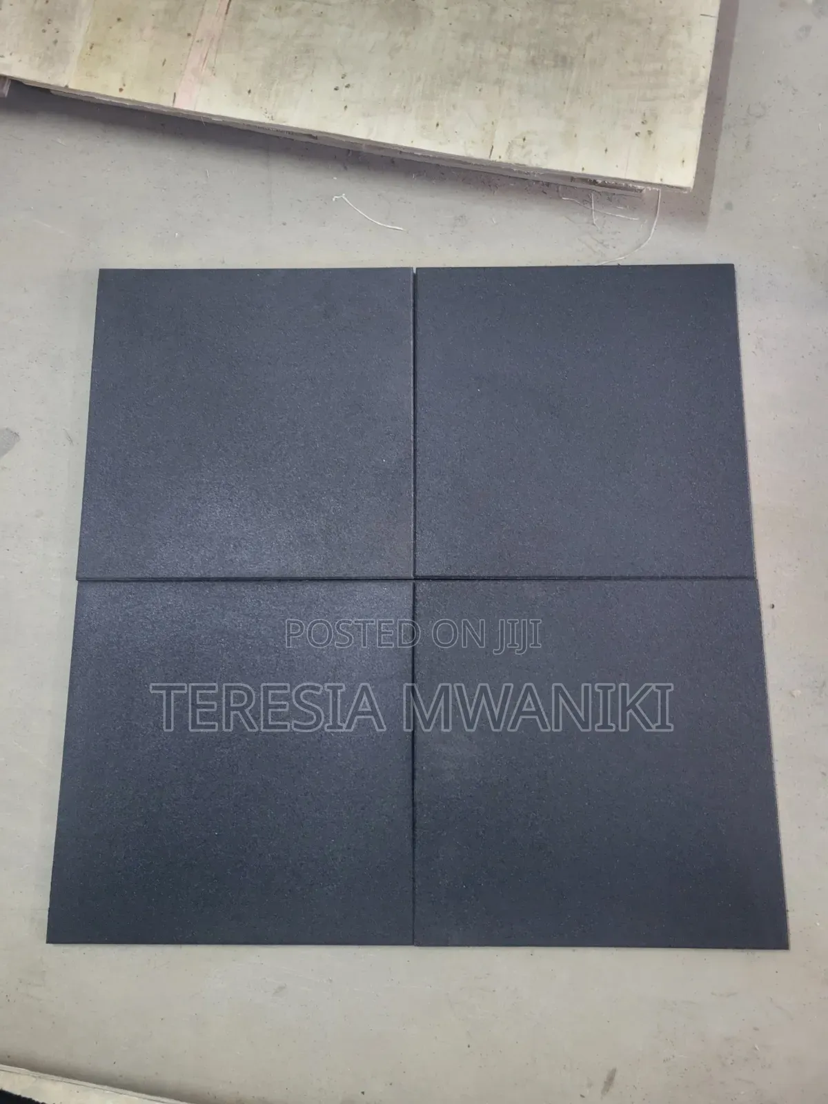 Black  Rubber  Floor  Tile For Gym Purpose