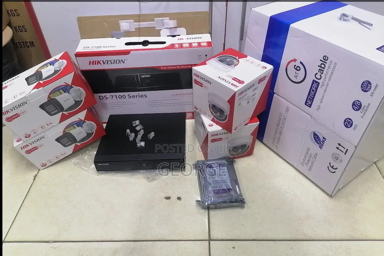 Hikvision- Four Channel Ip4 Camera Smart Hybrid Package