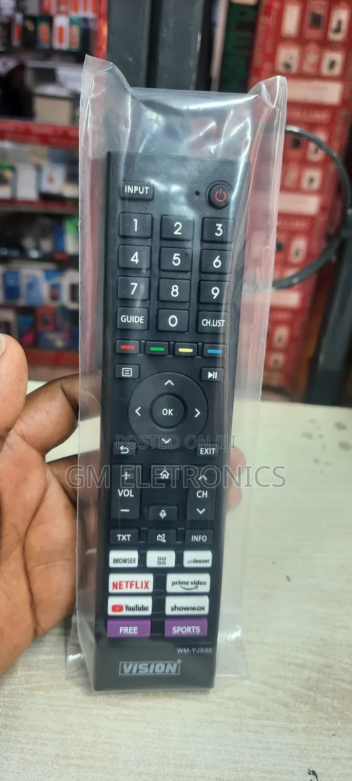Vision+ 55",65" 75" Smart Vidaa Tv Replacement Remote.