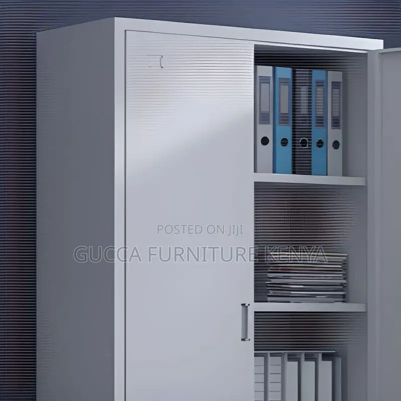 Office Cabinets: Chalk Iron Office Storage Unit With 2-Door