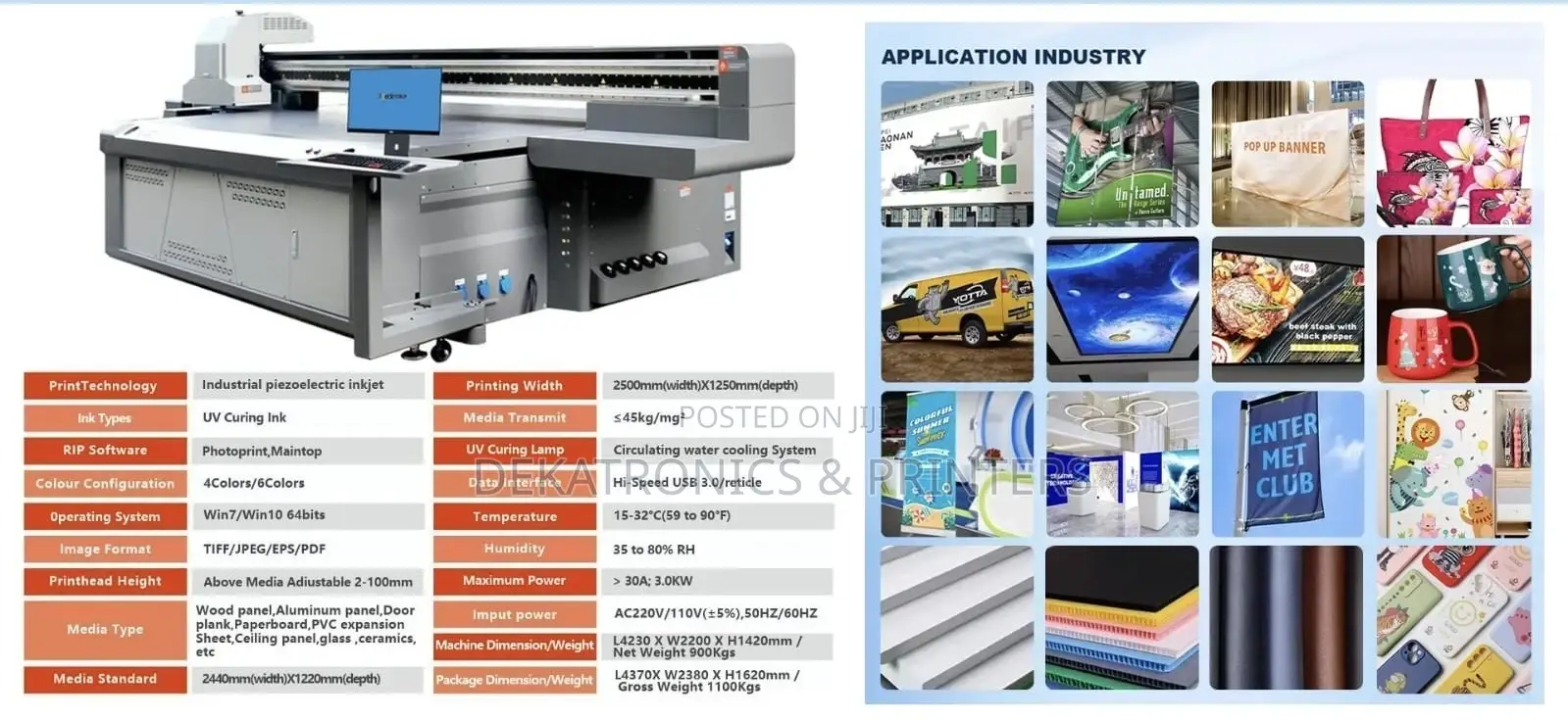 130cm X 250cm Uv Flatbed Printer With 3 I3200 Heads