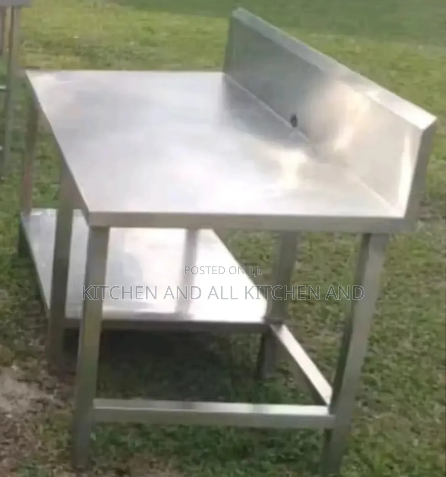 Stainless Steel Working Table With Backsplash