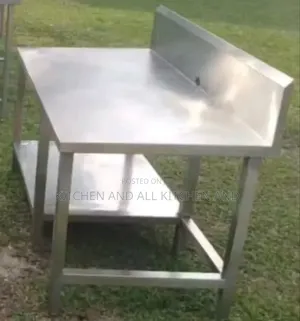 Stainless Steel Working Table With Backsplash