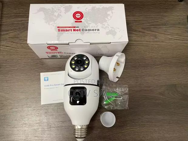Security PTZ Camera``V380 Pro App 1080p Wi-Fi Dual Lens Bulb