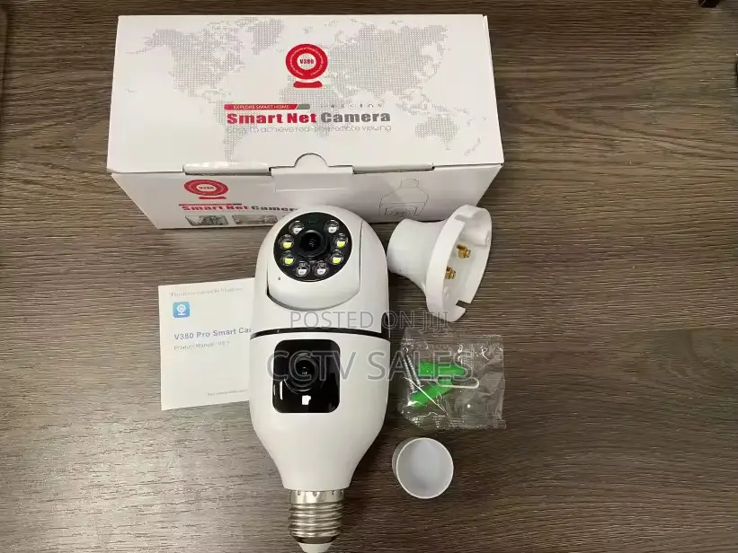 Security PTZ Camera``V380 Pro App 1080p Wi-Fi Dual Lens Bulb