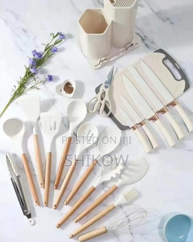 *19pc Executive Silicone Spoons*(White( - main view