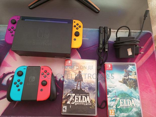 Nintendo Switch V2 (With 2 Games) Like New - main view