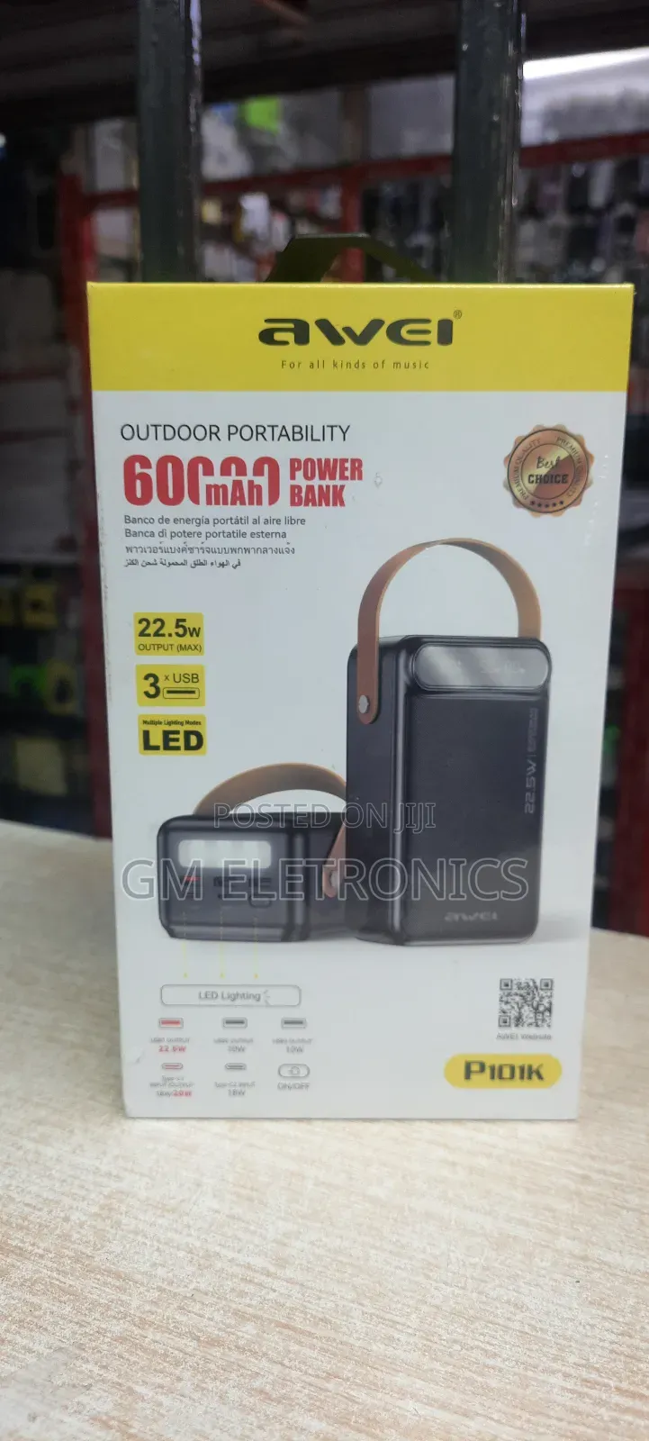 60000 Mah-P101k Fast Charging Power Bank-With Flash Light