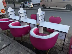 Manicure Desk Table And Manicure Chairs
