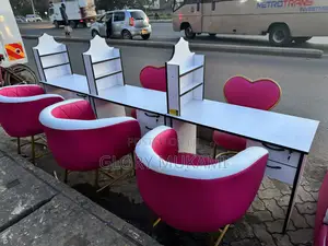 Manicure Desk Table And Manicure Chairs