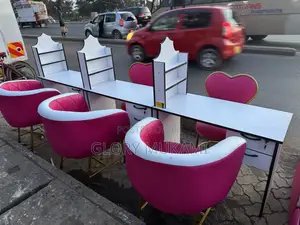 Manicure Desk Table And Manicure Chairs
