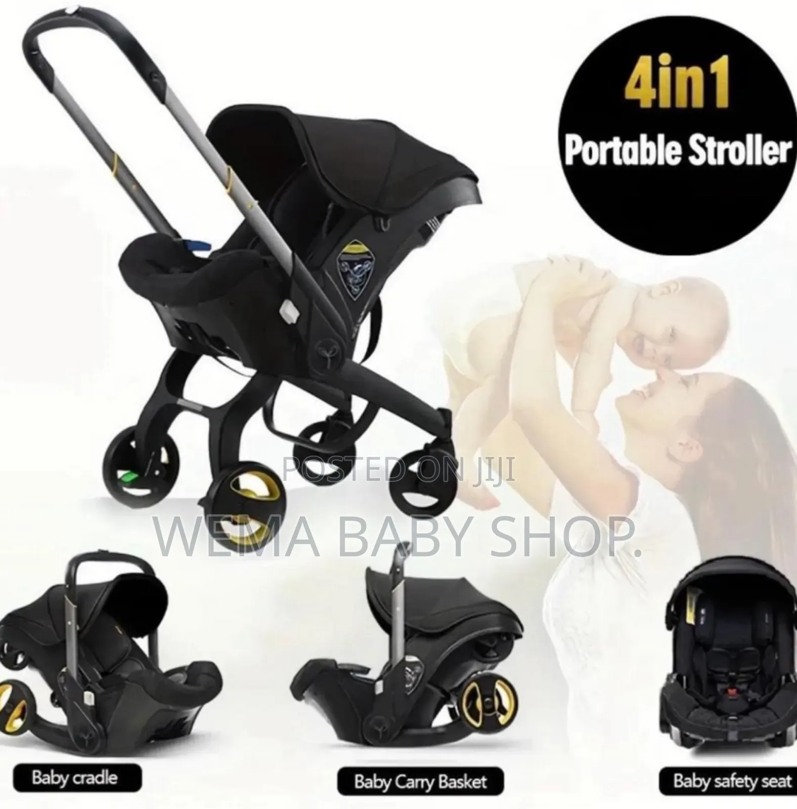 4 in 1 Portable Multifunction Baby Stroller/Pram