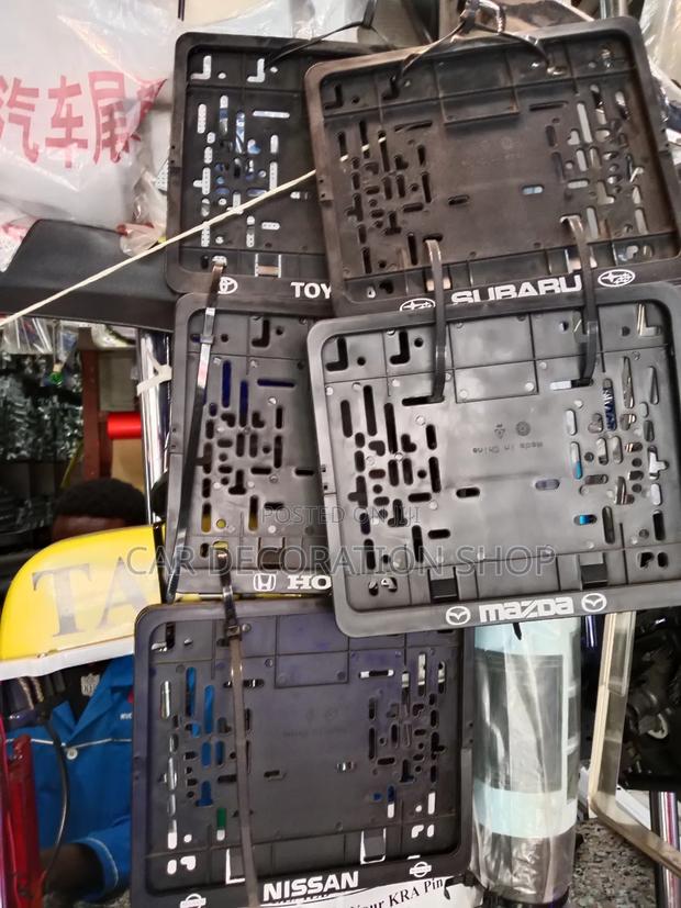 2pcs (Front and Rear) Square Plastic Branded Plates Holder - main view