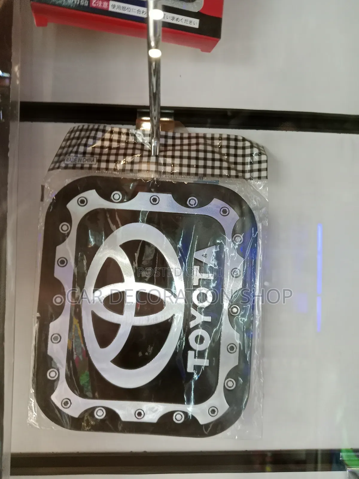 Toyota Branded Fuel Tank Sticker in Black_silver
