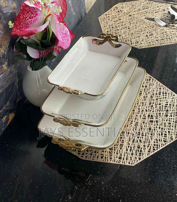3pc Ceramic Serving Tray - main view
