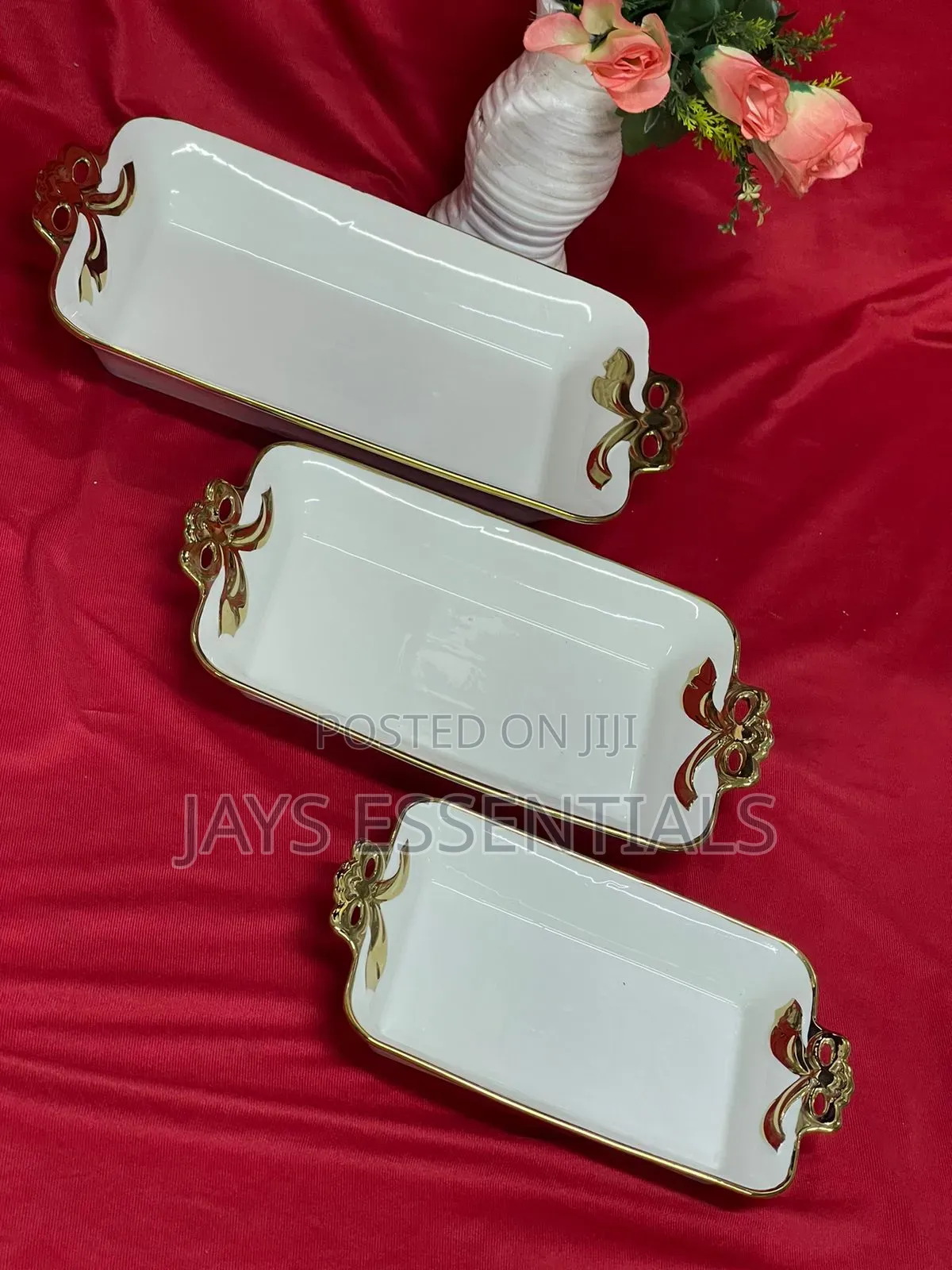 3pc Ceramic Serving Tray