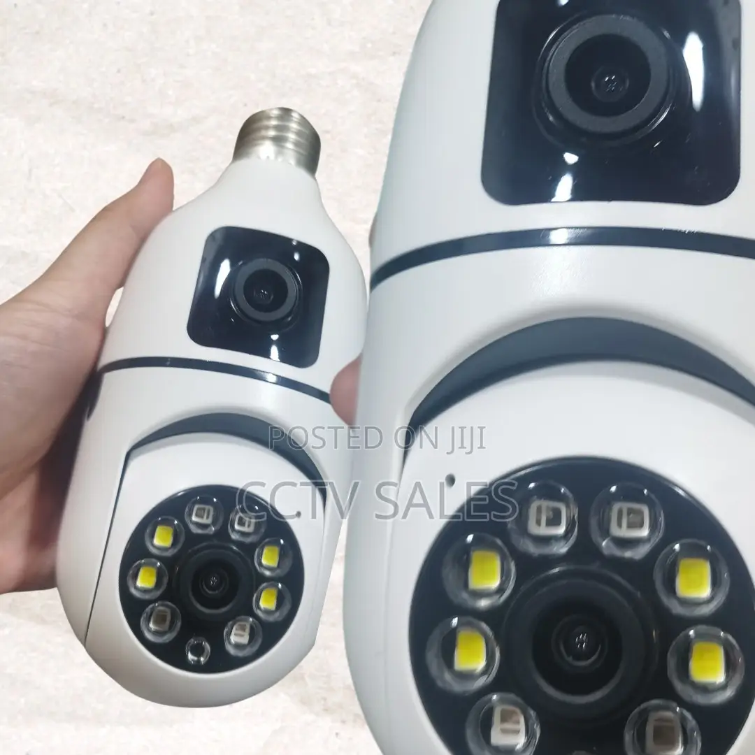 Dual Lens CCTV Camera` `Double View Bulb Camera V360pro