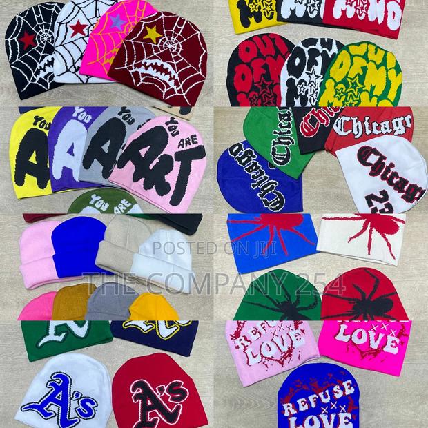 Knit Hat Beanies Skull Ghost Knitted Y2k Warm Beanie Hats