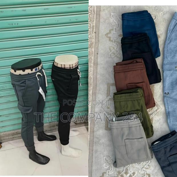 Quality Cotton Designed Plain Side Pocket Cargo Pants - thumbnail 2