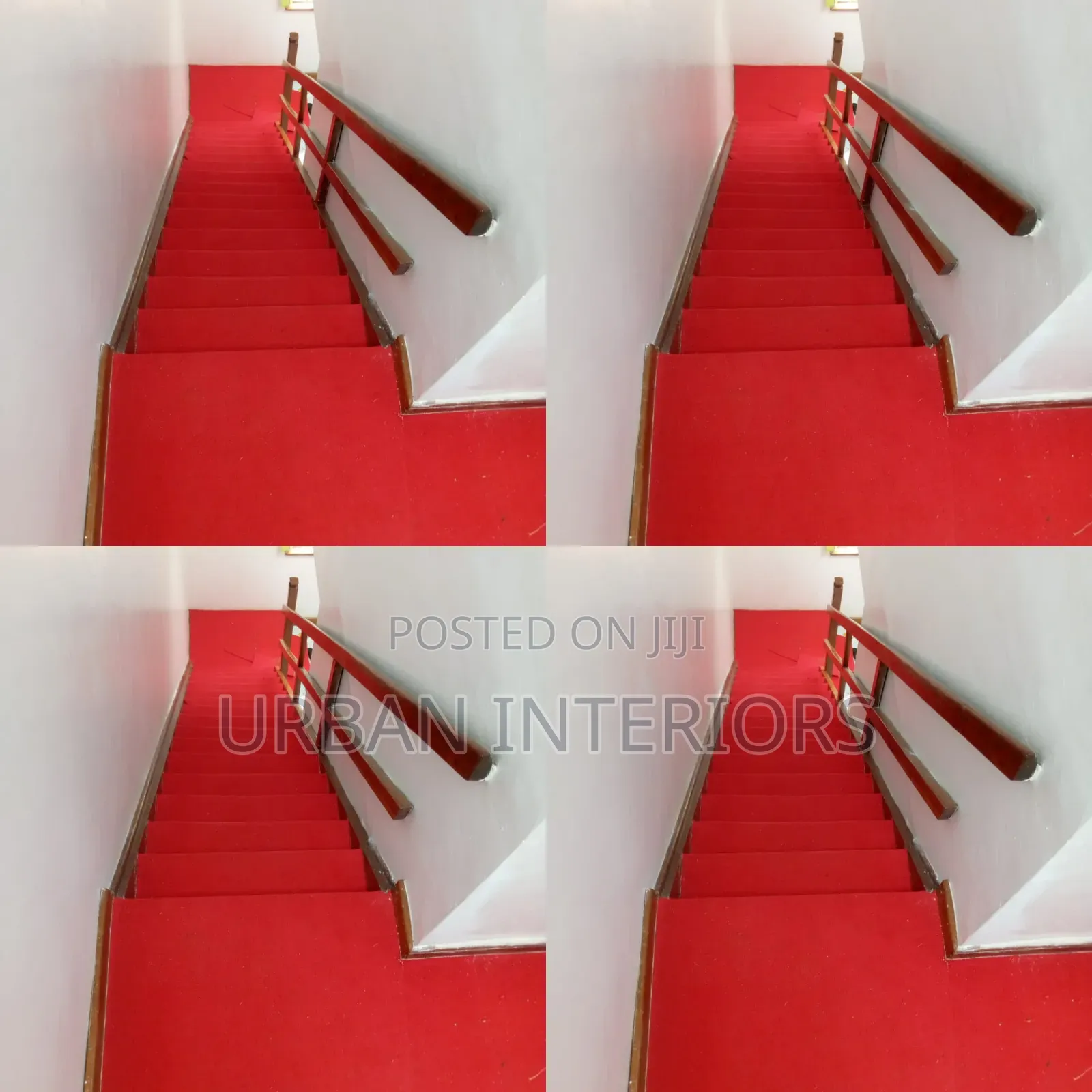 Light Red Stair Carpets. Wall to Wall Carpets