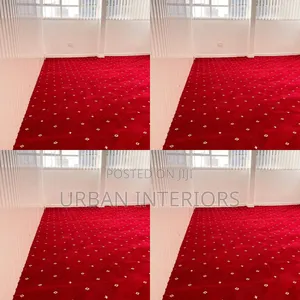 Wall to Wall Executive Carpets. Red Dotted Patterns